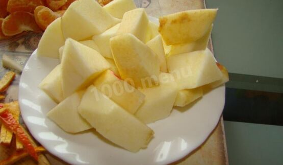 мандариновый компот из мандарин и яблок на зиму