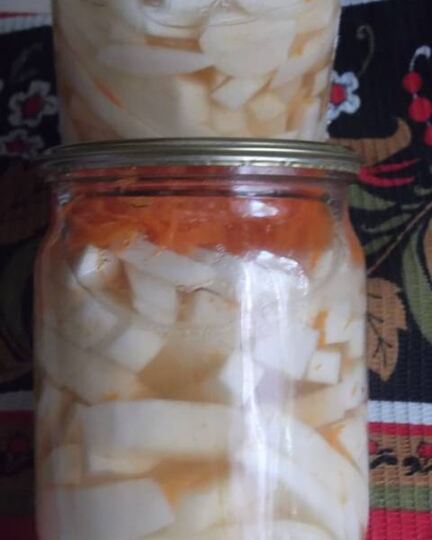 Рецепт консервированной редьки с морковью ны зиму