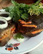 Квашеные баклажаны с морковкой