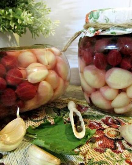 Рецепт чеснока маринованного с крыжовником