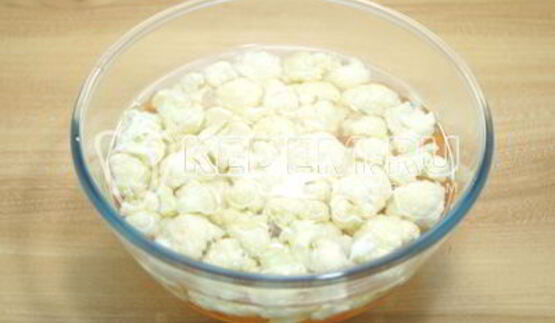 маринованная цветная капуста с морковью