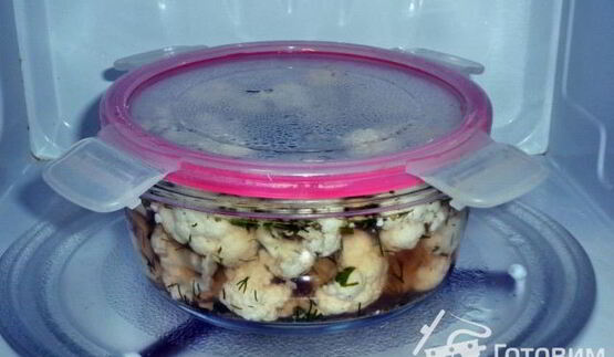 маринованная цветная капуста в микроволновке