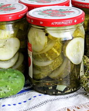 Маринованные резанные огурцы на зиму