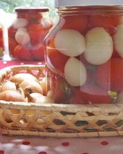 Рецепт помидоров маринованных с луком
