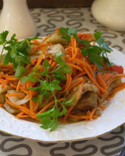 Рецепт синеньких с морковкой квашеные