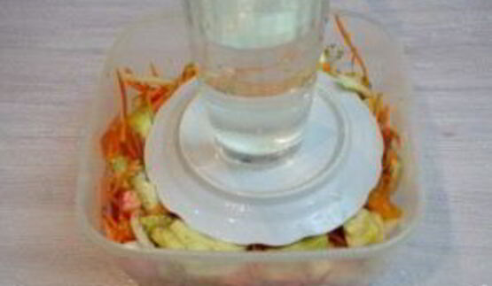 синенькие с морковкой квашеные