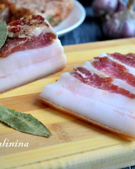 Рецепт сала соленого с чесноком и специями в пакете