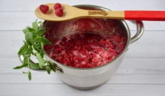 малиновое варенье с мятой