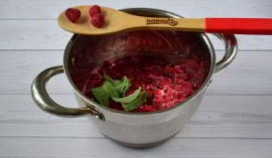малиновое варенье с мятой