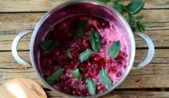 вишневое варенье с мятой