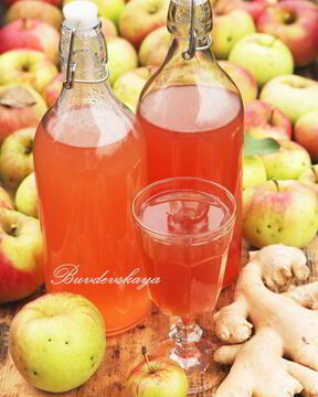 Яблочный сок с имбирем на Зиму