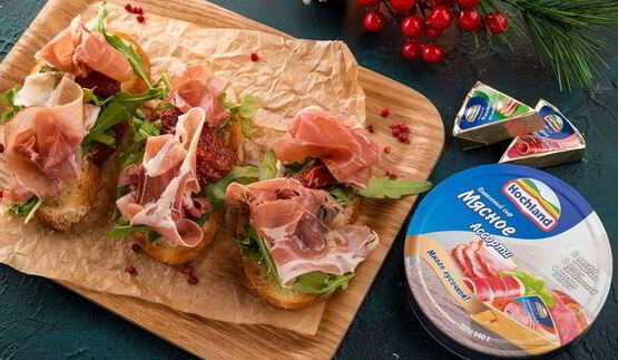 итальянская брускетта с прошутто