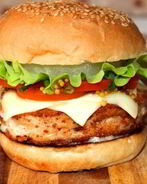 Бургер с ананасом и медовой горчицей