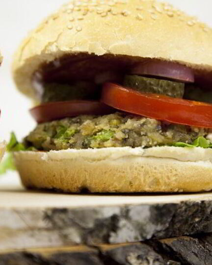 Рецепт вегетарианского бургера с котлетой из маша