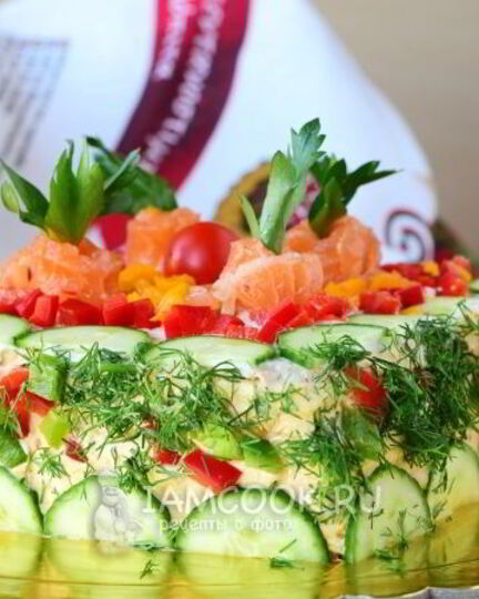 Рецепт бутербродного торта праздничного