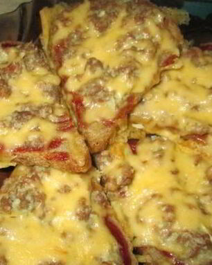 Бутерброды с фаршем в духовке