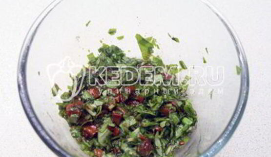 бутерброды с зеленью и творожным сыром