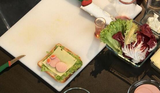 детские бутерброды львенок и зайчонок