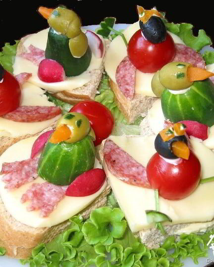 Рецепт птичьих бутербродов