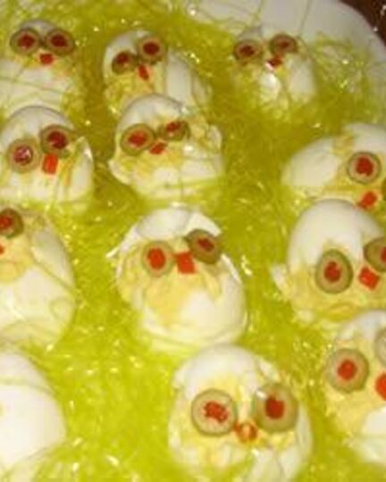 Рецепт фаршированных яиц-цыплят