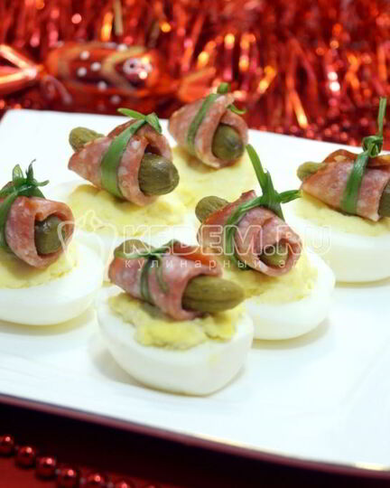 Рецепт фаршированных яиц зимняя закуска