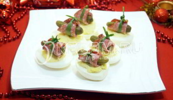 фаршированные яйца зимняя закуска