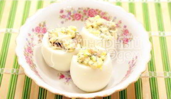 яйца фаршированные гнездышки