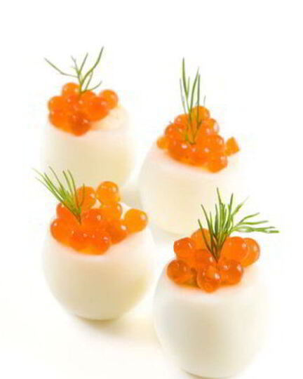 Рецепт яиц, фаршированных икрой