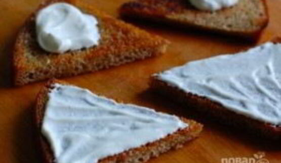 гренки из черного хлеба с яйцом