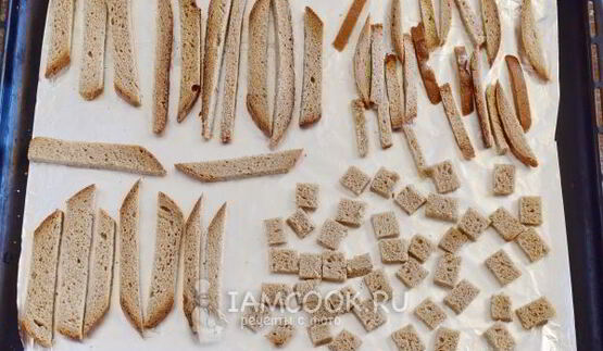 гренки из черного хлеба в духовке