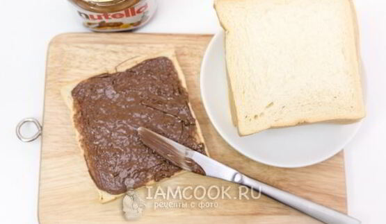гренки с шоколадно-ореховой пастой