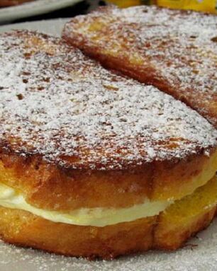 Гренки с творогом