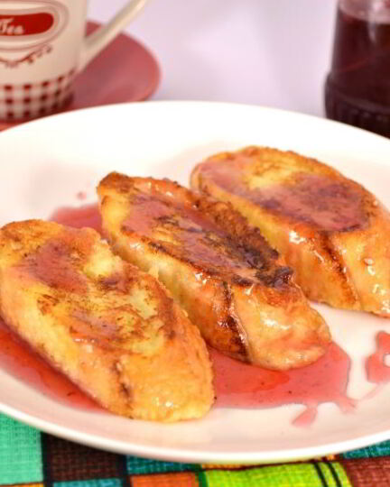 Рецепт сладких гренков на завтрак