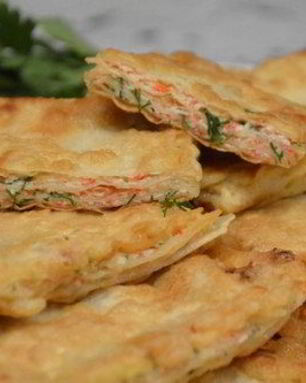 Восточные гренки на тонком лаваше