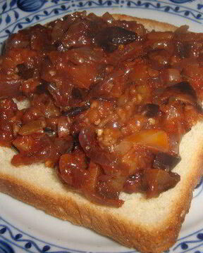 Быстрая икра из баклажанов