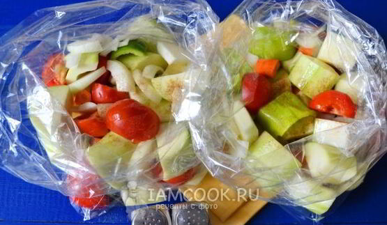 кабачковая икра в рукаве для запекания