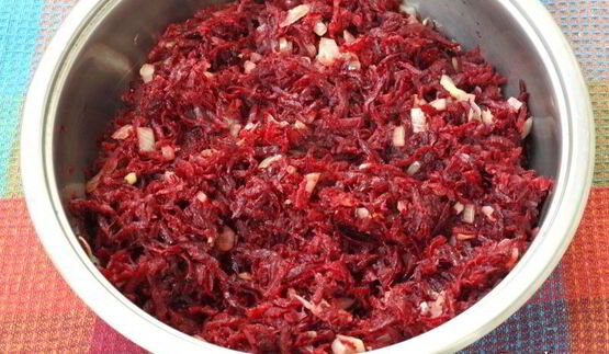 свекольная икра из вареной свеклы