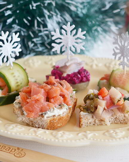 Рецепт ассорти из канапе