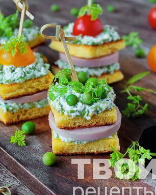 Канапе на шпажках