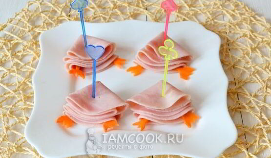 канапе новогоднее цыплята
