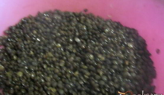 канапе с черной чечевицей фуршетные