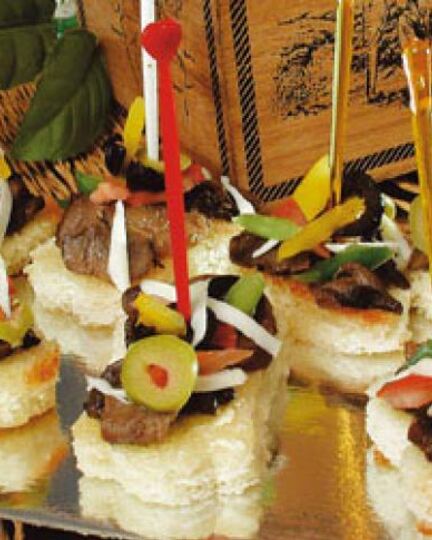 Рецепт канапе с грибами