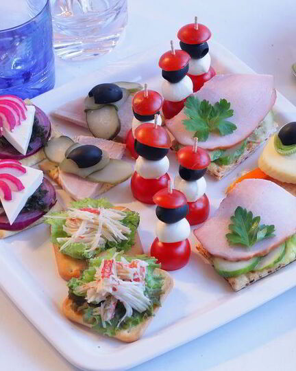 Рецепт канапе с ветчиной