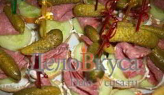 канапе с закуской из творога