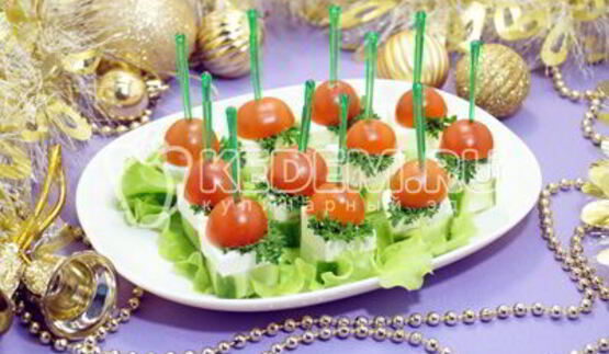 овощное канапе с сыром фета