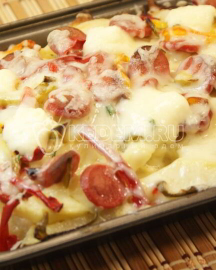 Рецепт картофеля и сосиски