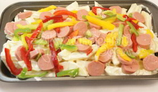 картофель и сосиски