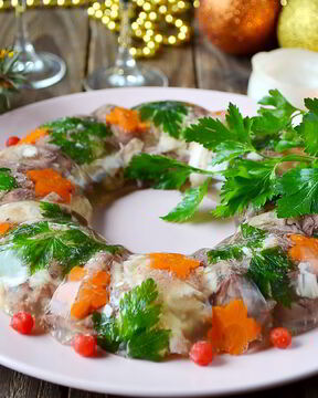 Домашний холодец из говядины и курицы