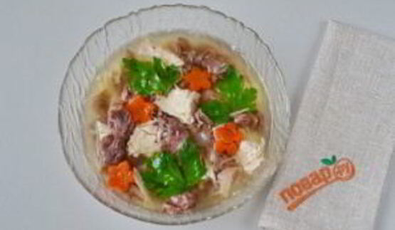 домашний холодец из говядины и курицы