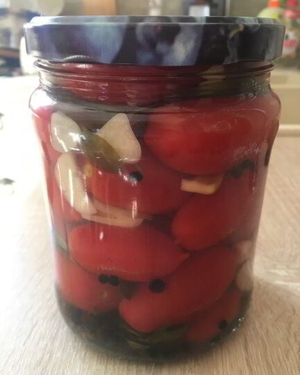 Рецепт маринованных помидоров с базиликом